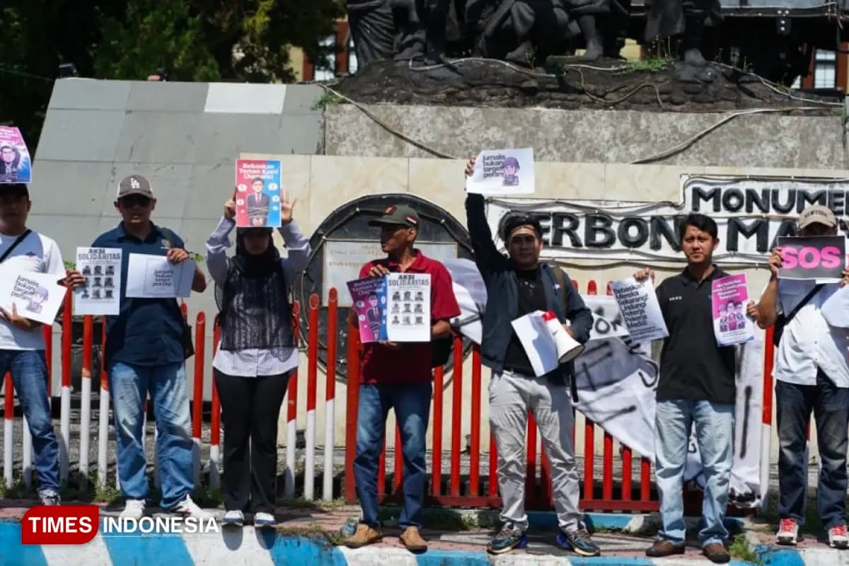 Jurnalis di Bondowoso Lakukan Aksi Solidaritas untuk Tiga Jurnalis yang Disandera Israel